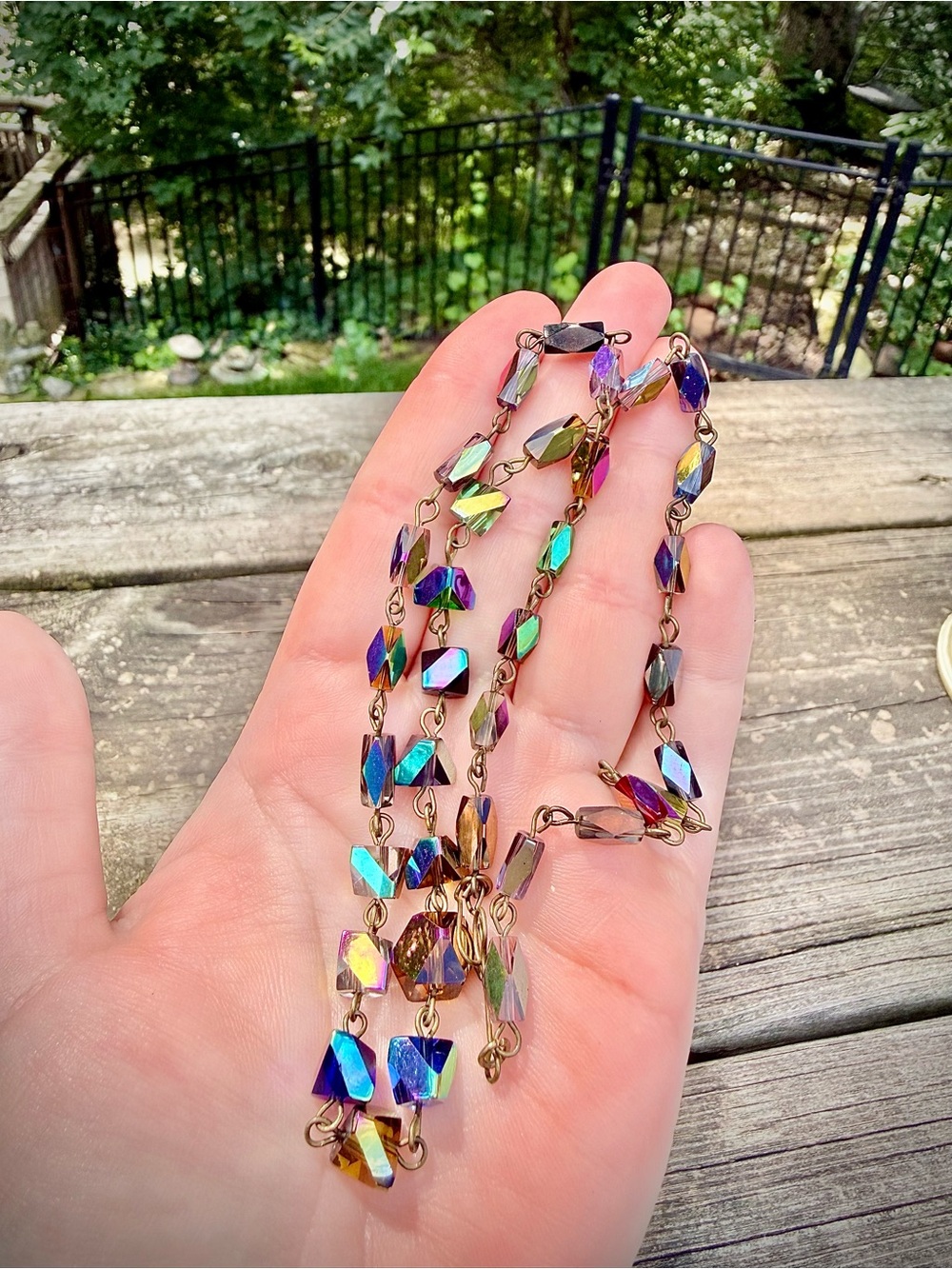 Vintage AB Crystal Necklace